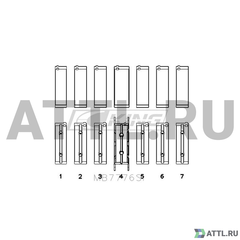 KING MB7776SI Вкладыши коренные STD