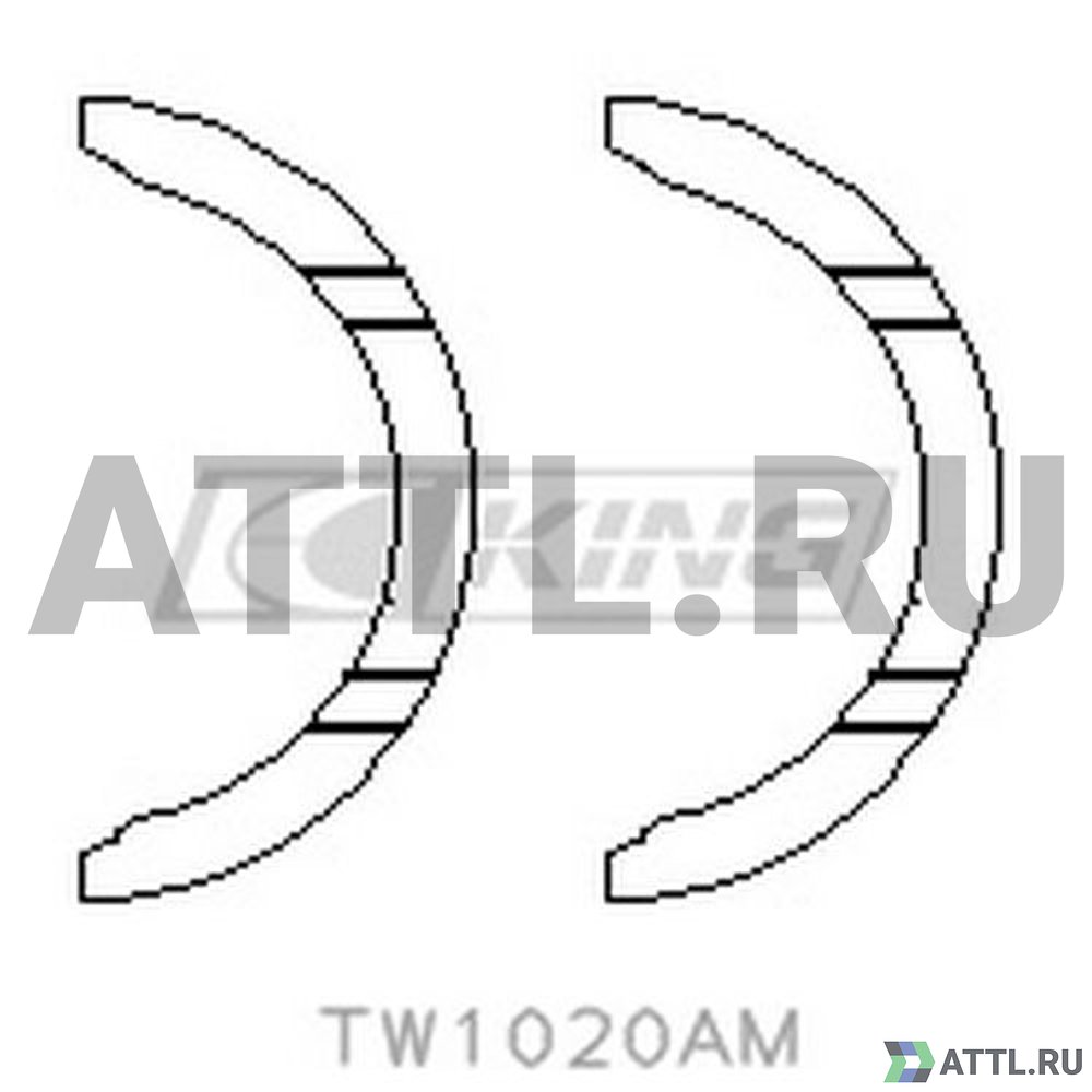 KING TW1020AM Полукольца коленвала упорные STD