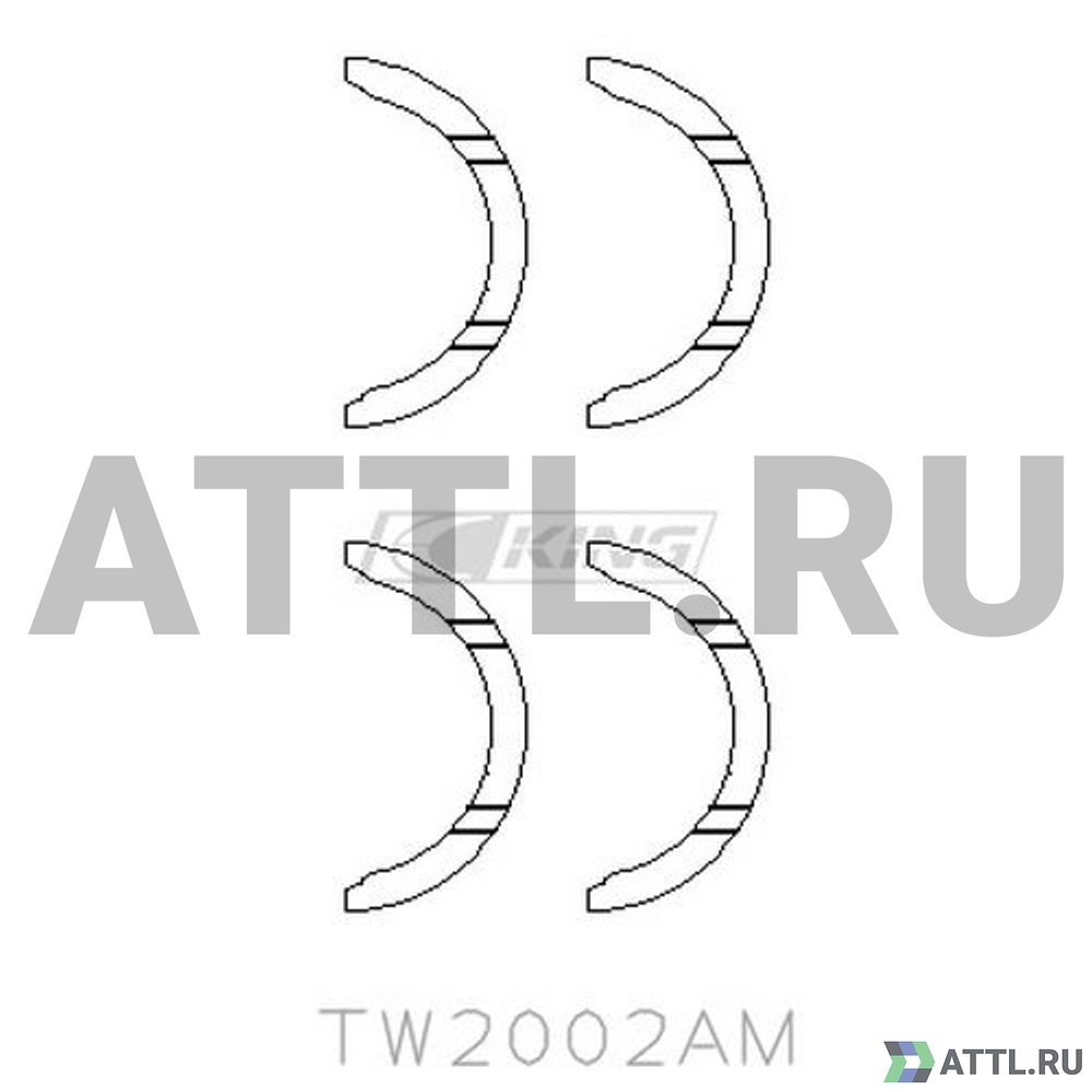 KING TW2002AM Полукольца коленвала упорные STD