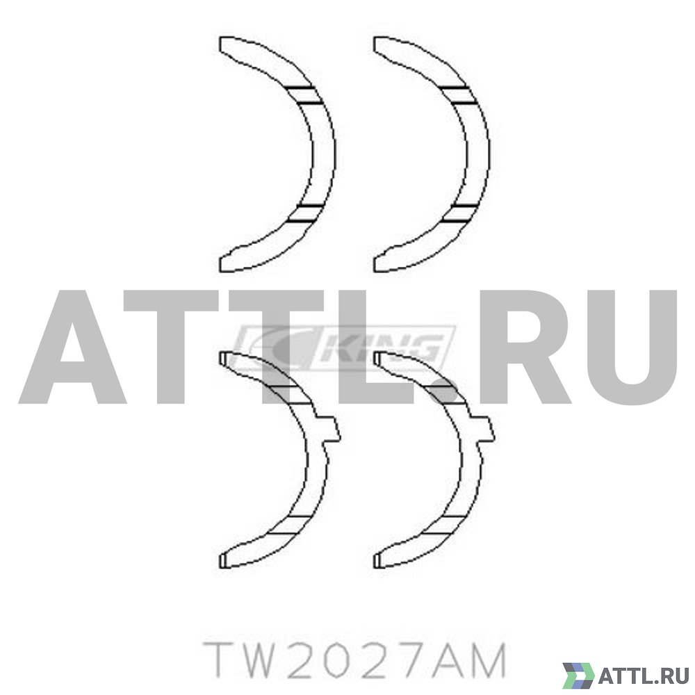 KING TW2027AM Полукольца коленвала упорные STD