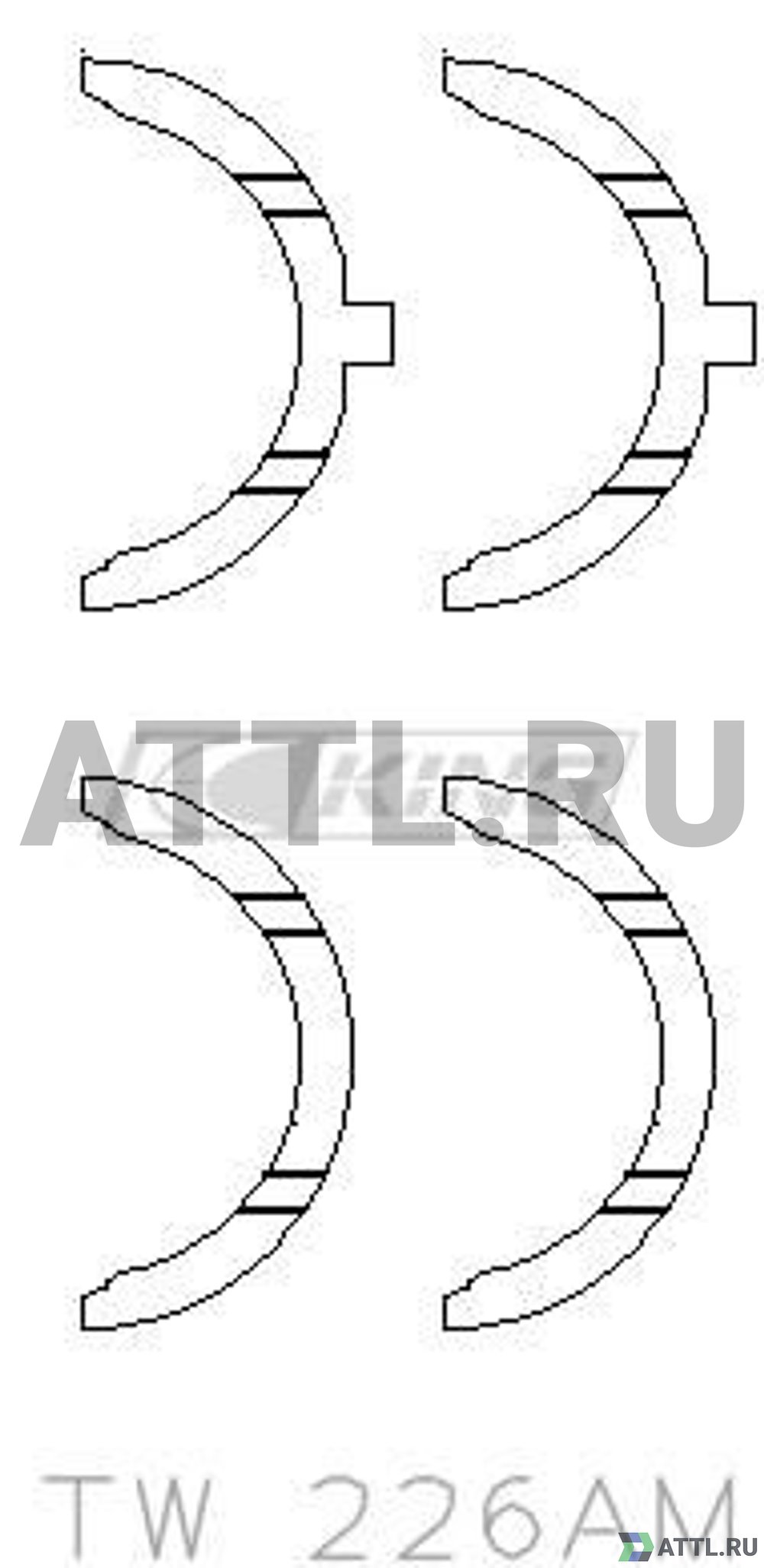 KING TW226AM Полукольца коленвала упорные STD