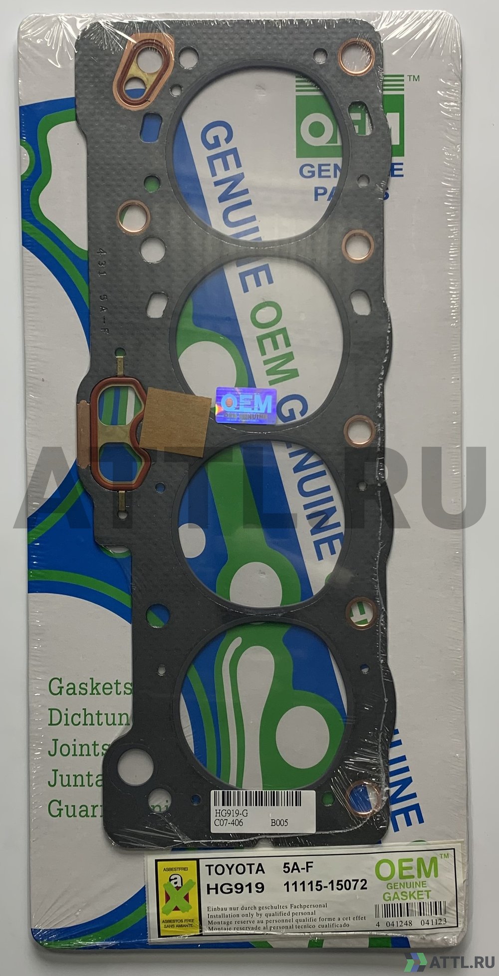 OEM GENUINE GASKET 11115-15072 G Прокладка ГБЦ (HG919-G)