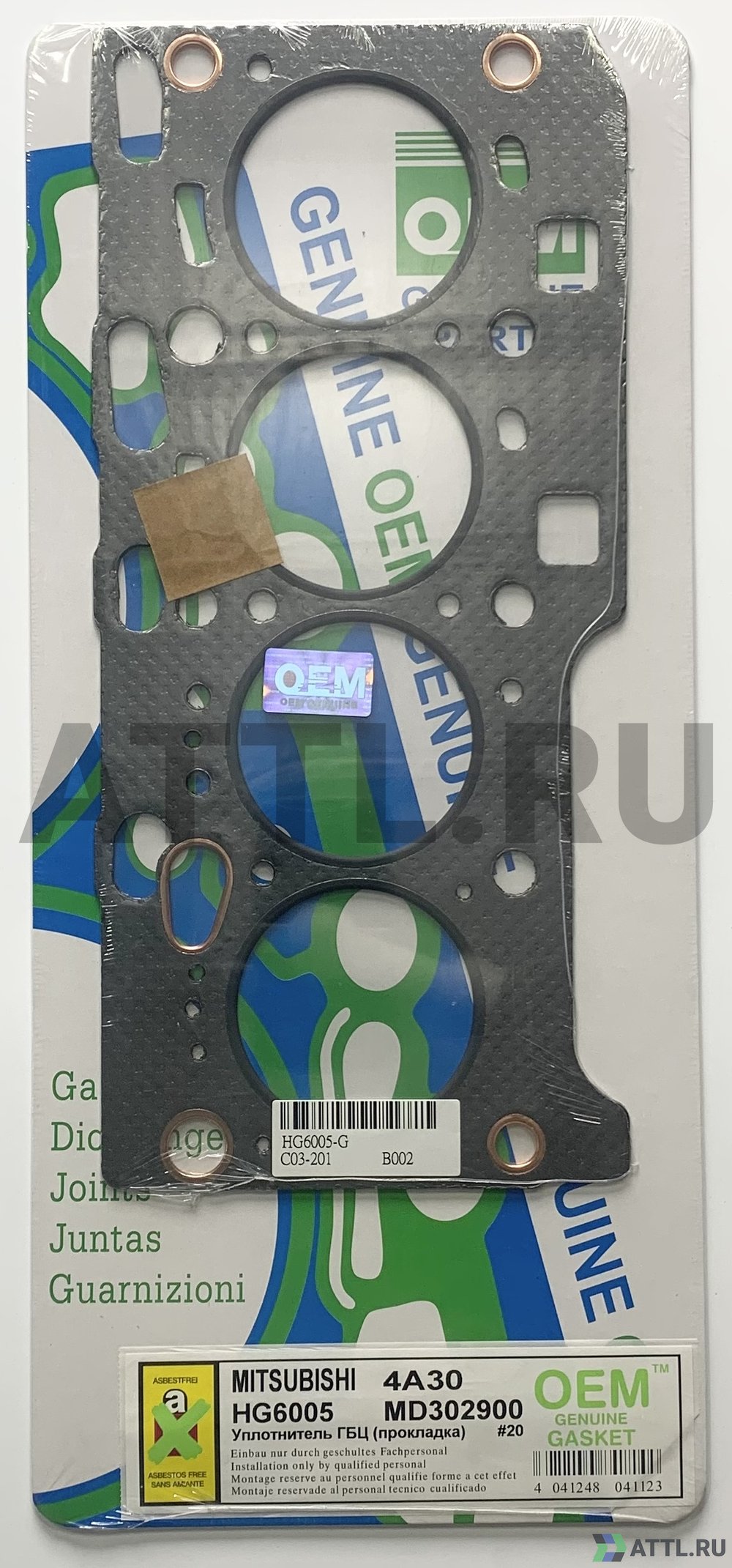 OEM GENUINE GASKET MD302900 G Прокладка ГБЦ (HG6005-G)