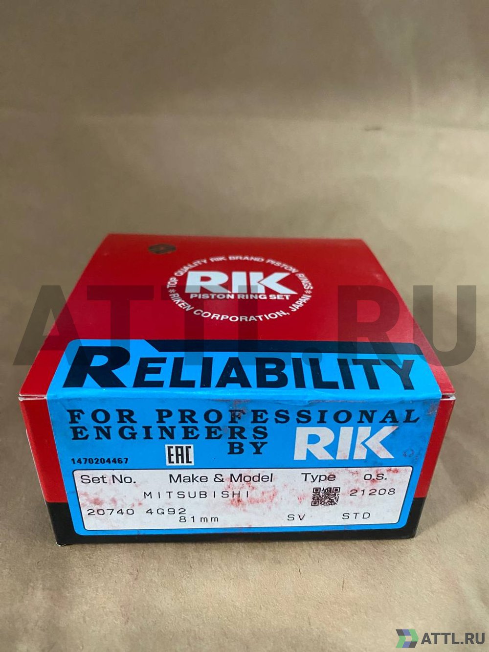 RIK 20740 STD Поршневые кольца 4G92