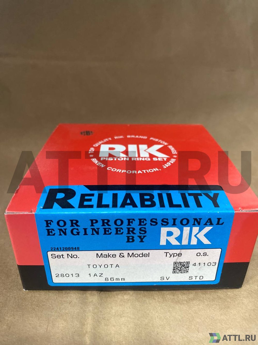 RIK 28013 STD Поршневые кольца 1AZ