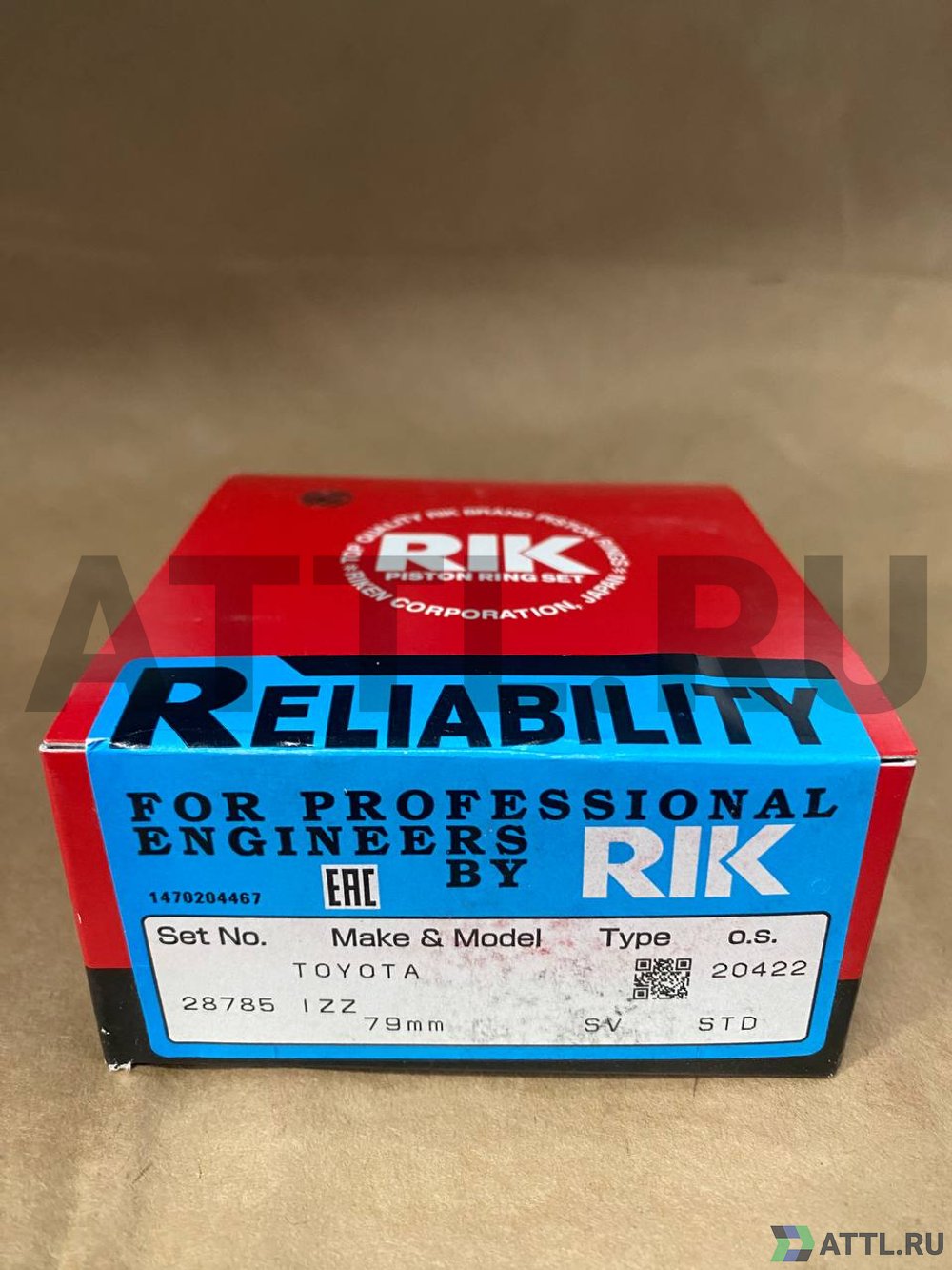 RIK 28785 STD Поршневые кольца 1ZZ