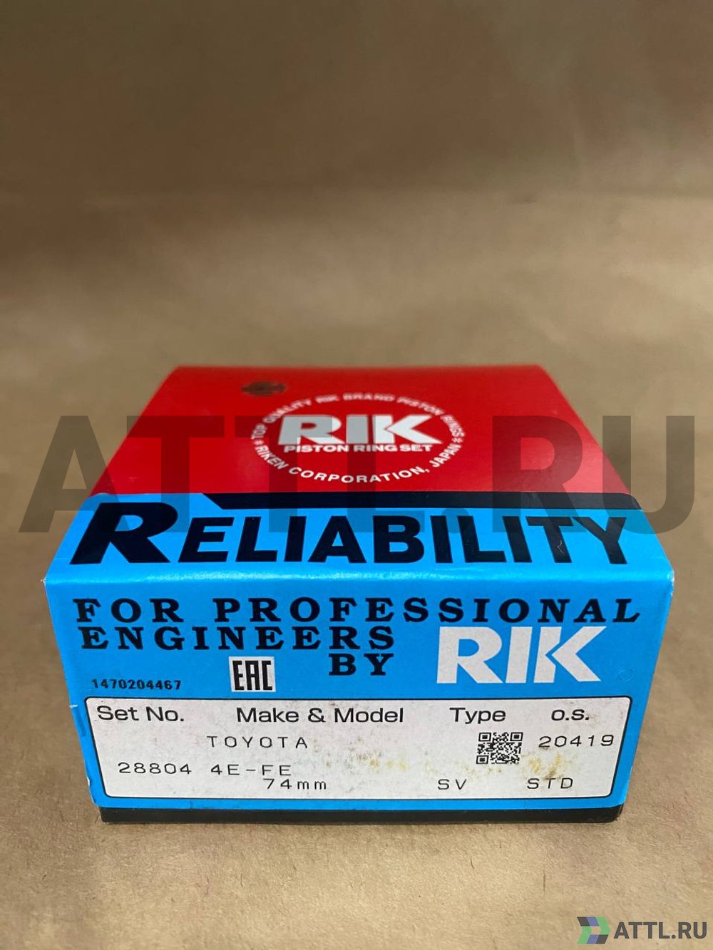 RIK 28804 std Поршневые кольца 4E-FE