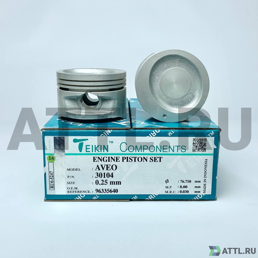 TEIKIN 30104 025 Комплект поршней AVEO d76,5+0.25 1,5-1,5-3