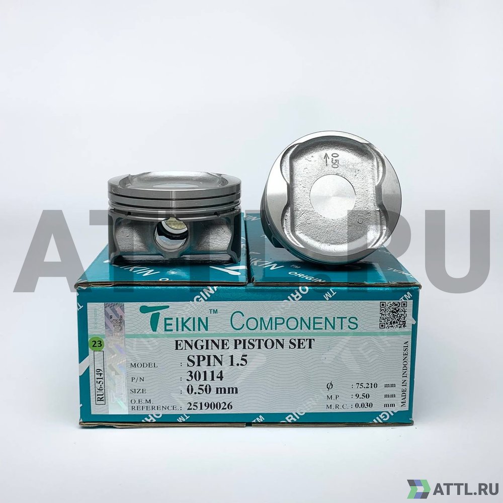 TEIKIN 30114 050 Комплект поршней B15D2 1.5L d74,71+0.50 1-1,2-2