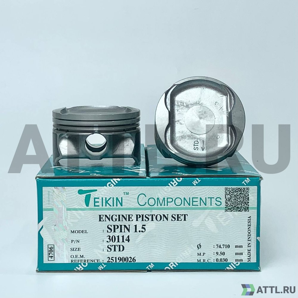 TEIKIN 30114 std Комплект поршней B15D2 1.5L d74,71 STD 1-1,2-2