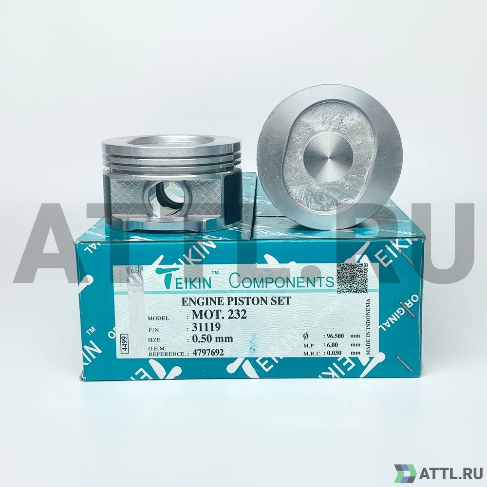 TEIKIN 31119 050 Комплект поршней MOT.232 d96+0.50 1,5-1,5-3