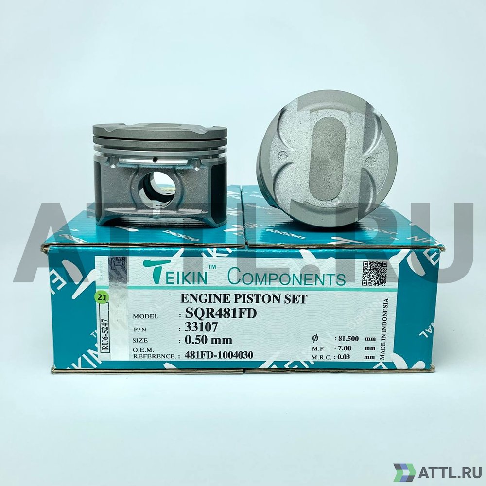 TEIKIN 33107 050 Комплект поршней SQR481-FC d81+0.50 1,2-1,5-2,5