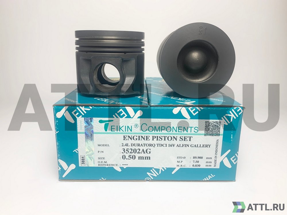 TEIKIN 35202AG 050 Комплект поршней 2.4 DURATORQ усиленный+охлаждение d89,9+0.50 2-2-2