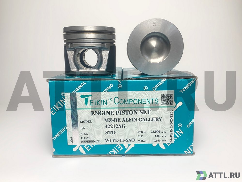TEIKIN 42212AG std Комплект поршней MZ-DE усиленный+охлаждение d93 STD 2-1,5-2