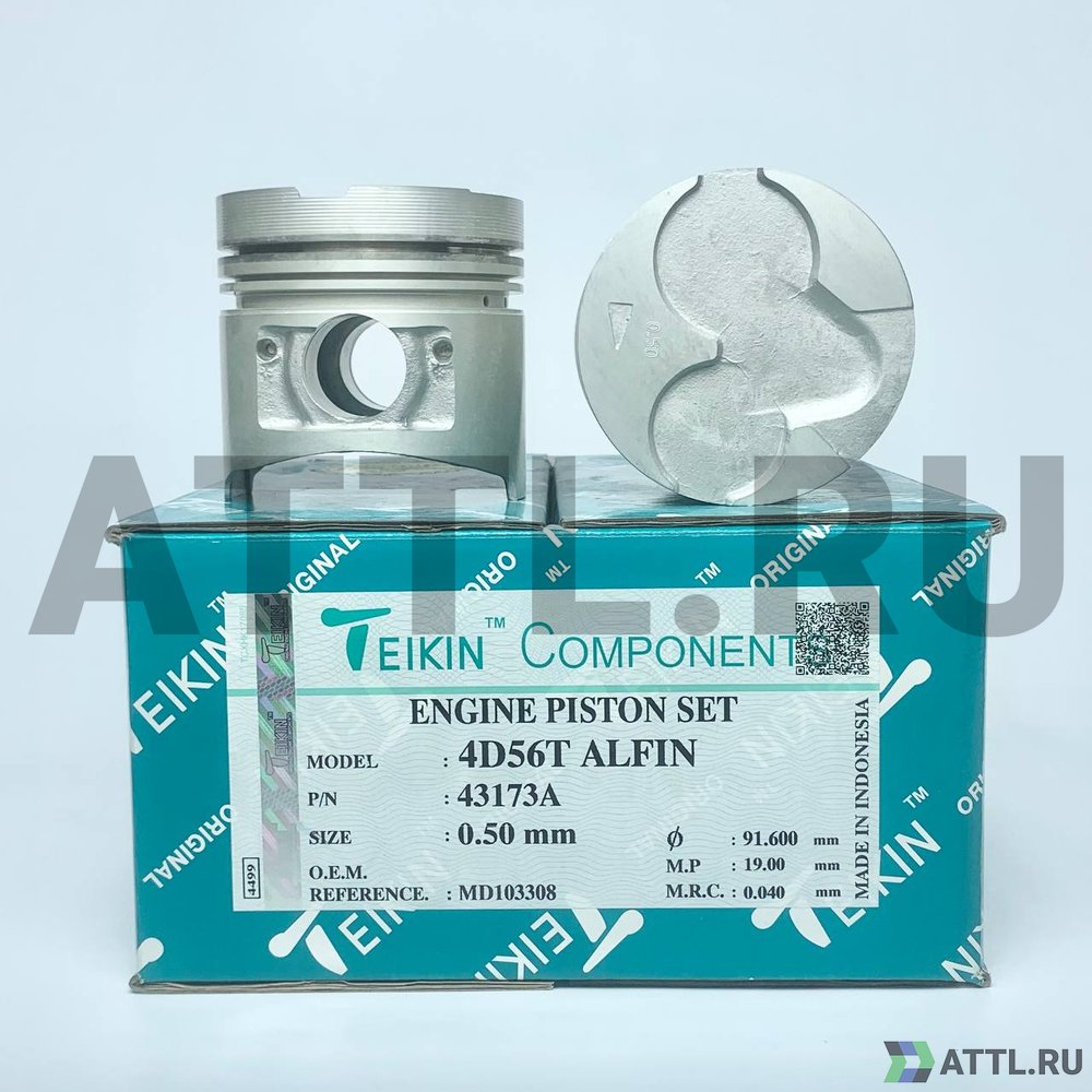 TEIKIN 43173A 050 Комплект поршней 4D56T усиленный d91,1+0.50 2,5HK-2HK-4