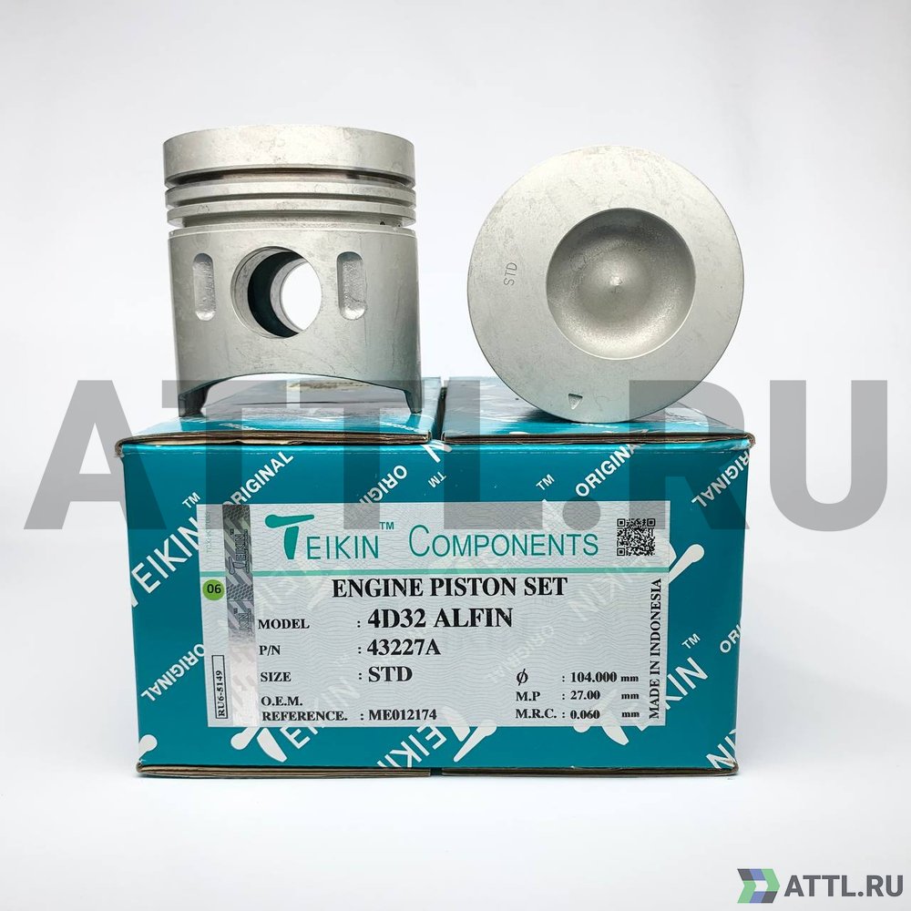 TEIKIN 43227A std Комплект поршней 4D32