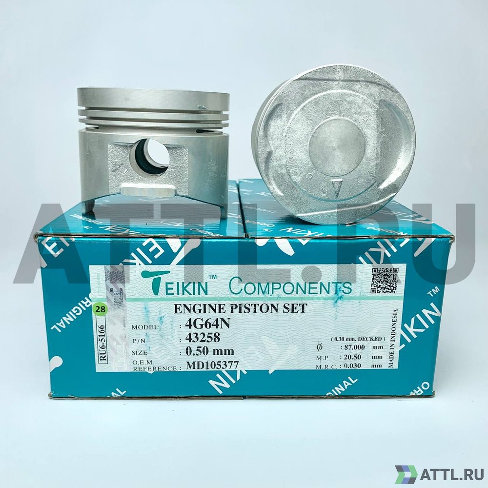 TEIKIN 43258 050 Комплект поршней 4G64N d86,5+0.50 1,5-1,5-4