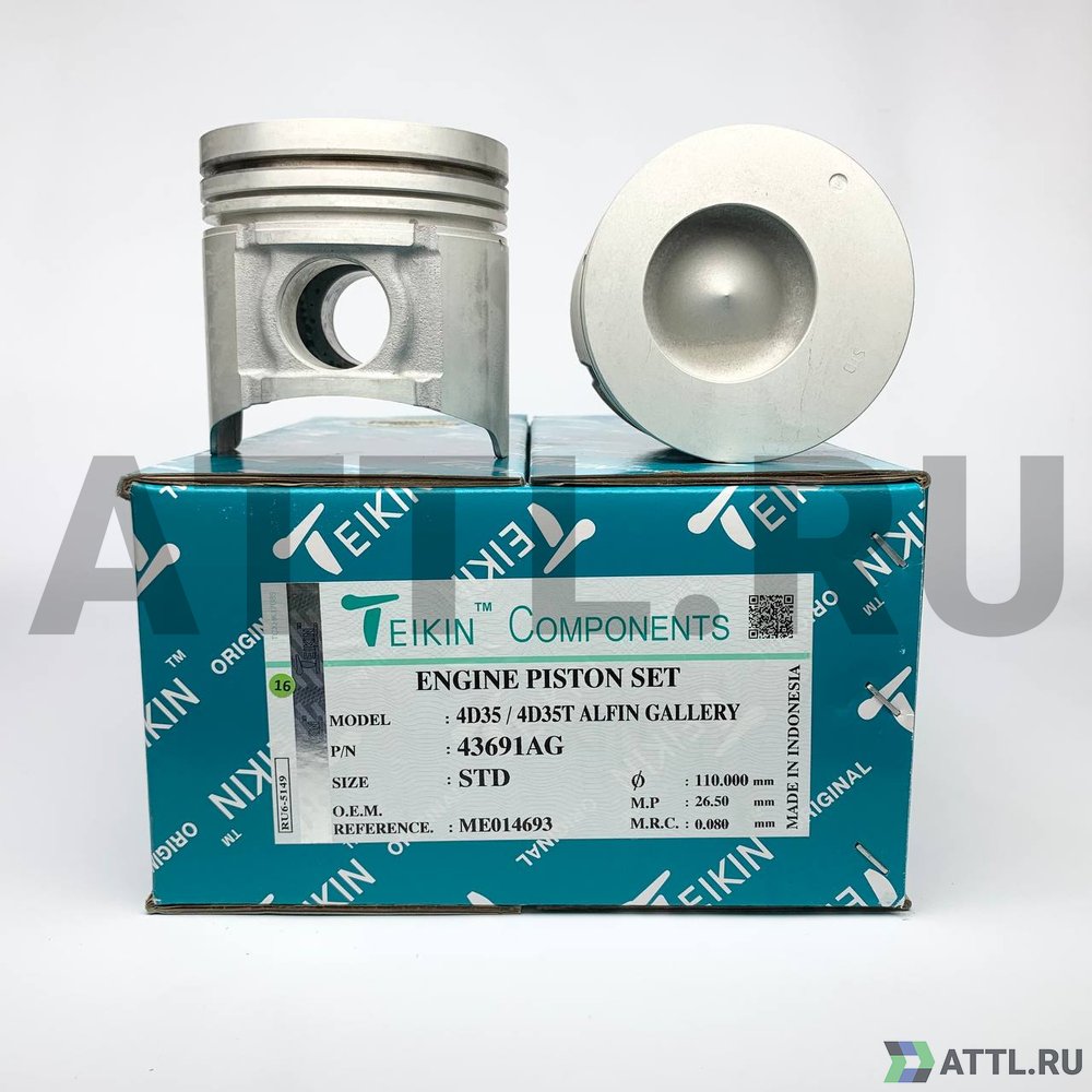 TEIKIN 43691AG std Комплект поршней 4D35, 4D35T