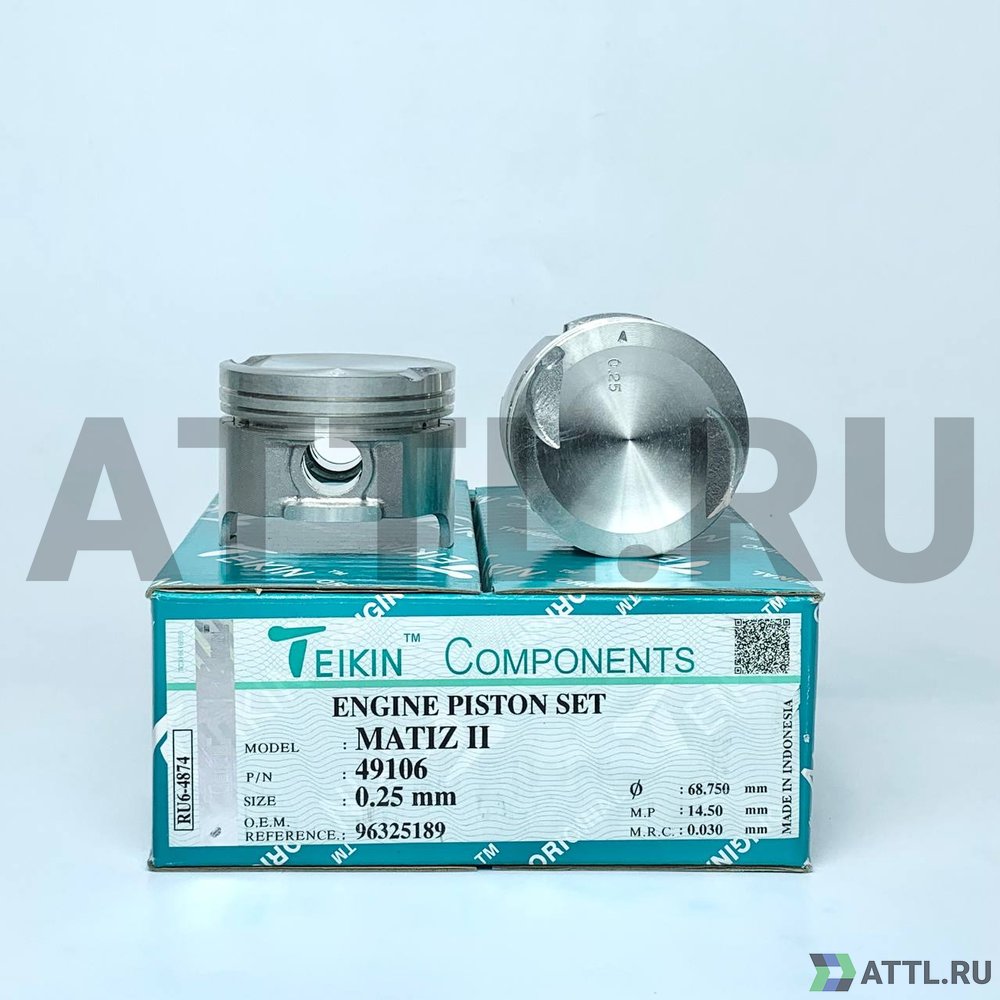 TEIKIN 49106 025 Комплект поршней MATIZ II d68,5+0.25 1,2-1,2-2,5