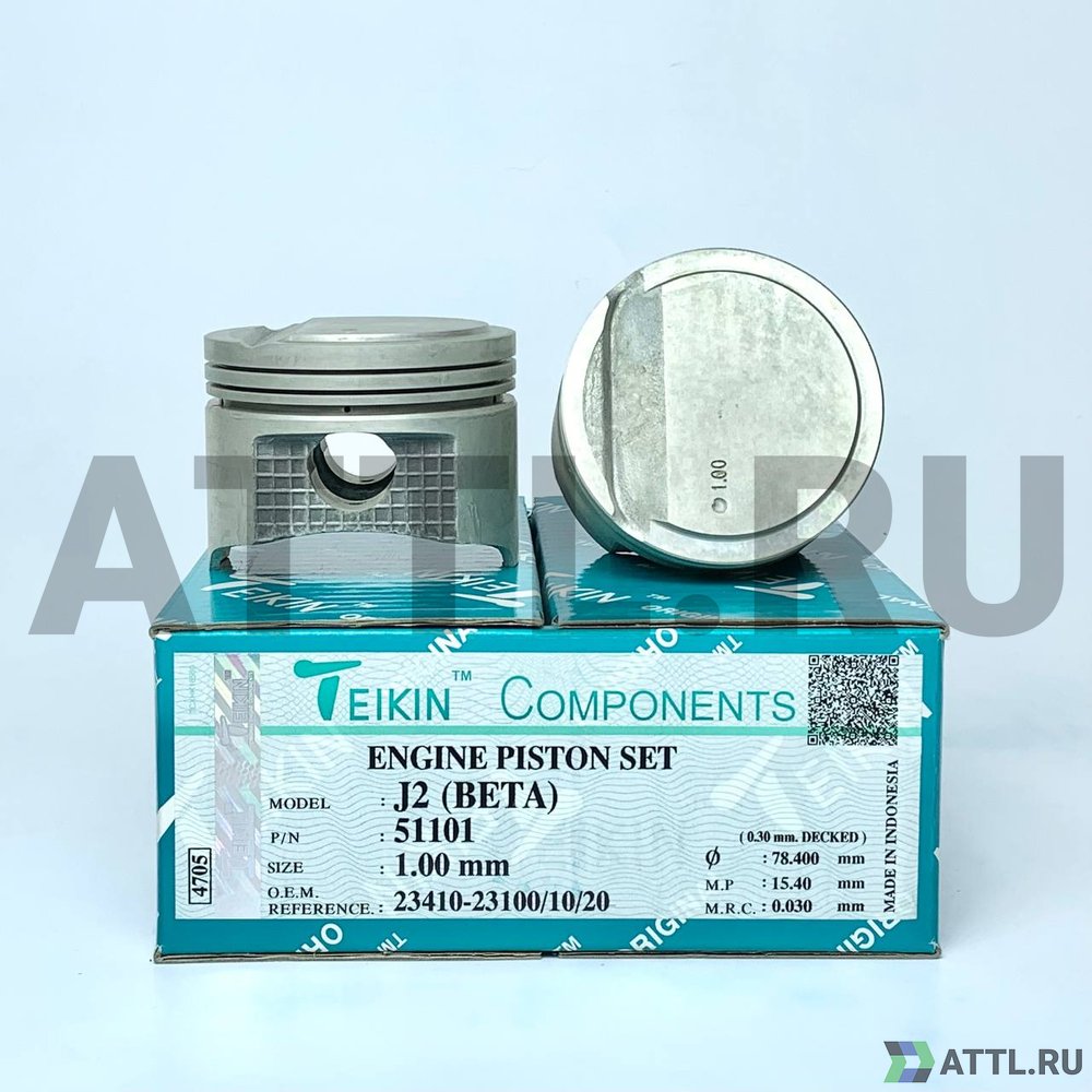 TEIKIN 51101 100 Комплект поршней J2 d77,4+1.00 1,2-1,2-2,5