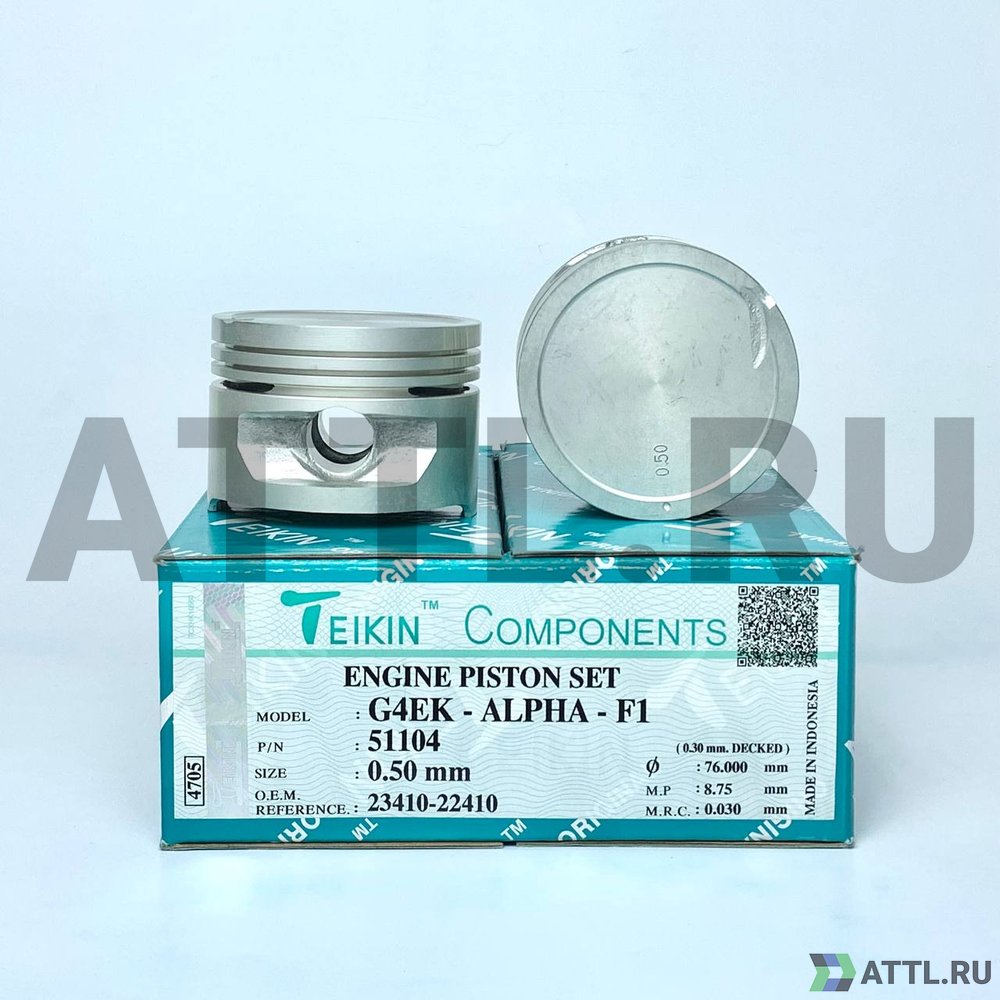 TEIKIN 51104 050 Комплект поршней G4EK d75,5+0.50 1,5-1,5-3