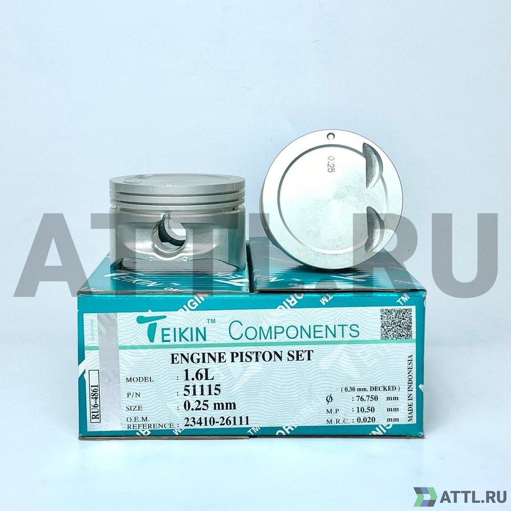 TEIKIN 51115 025 Комплект поршней 1.6L d76,5+0.25 1,2-1,2-2,5