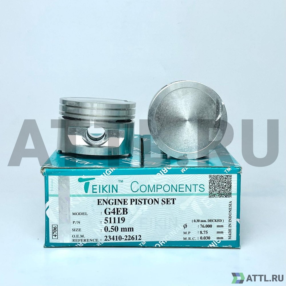 TEIKIN 51119 050 Комплект поршней G4EB d75,5+0.50 1,5-1,5-3