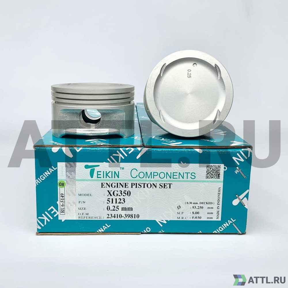 TEIKIN 51123 025 Комплект поршней G6CU d93+0.25 1,5-1,5-3