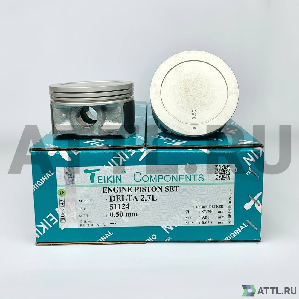 TEIKIN 51124 050 Комплект поршней G6BA d86,7+0.50 1,2-1,2-2