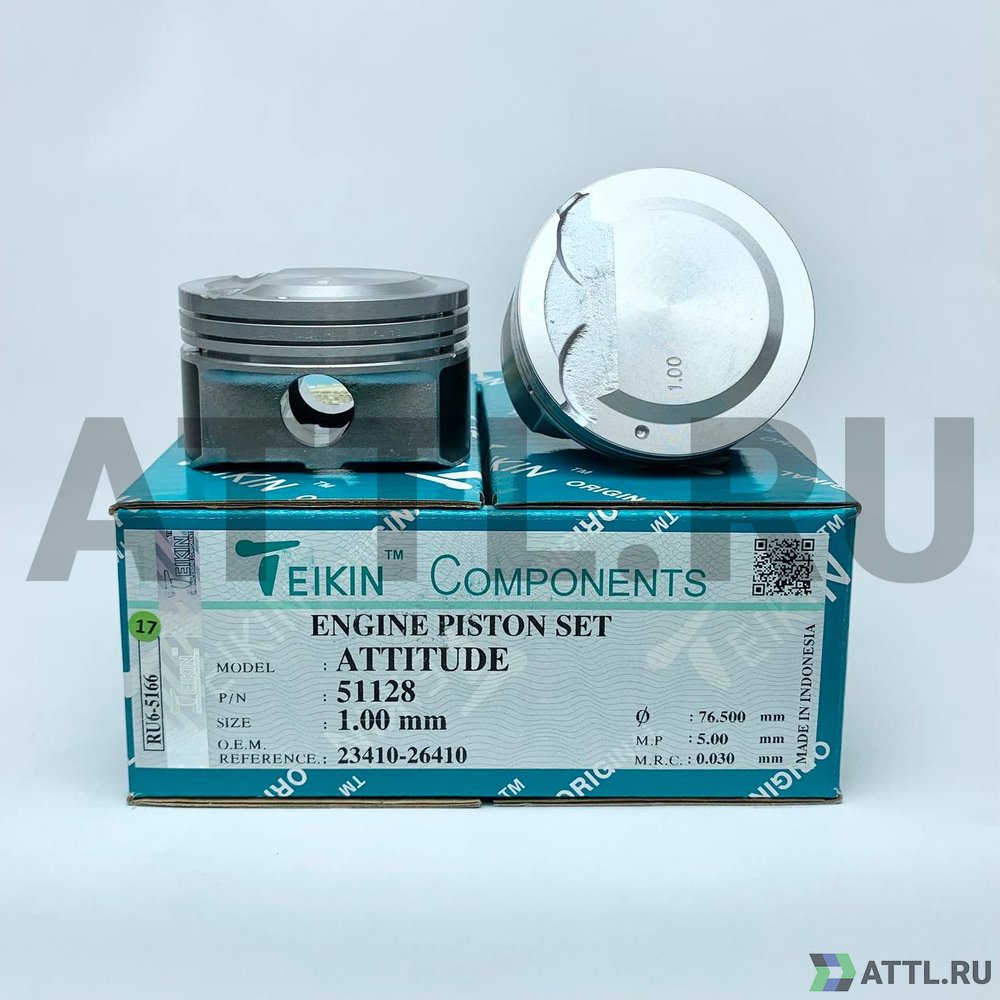 TEIKIN 51128 100 Комплект поршней G4EE d75,5+1.00 1,2-1,2-2
