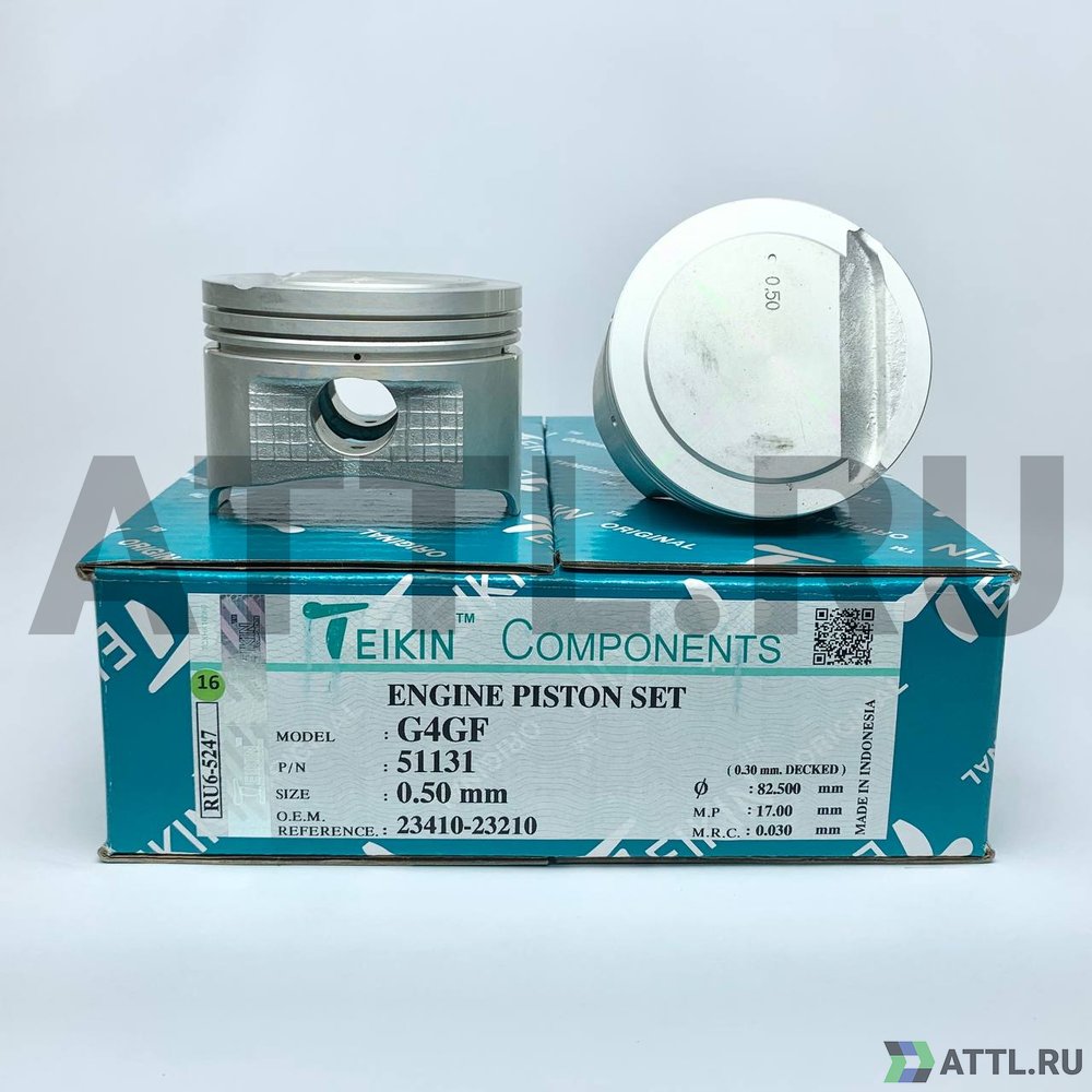 TEIKIN 51131 050 Комплект поршней G4GF d82+0.50 1,2-1,2-2,5