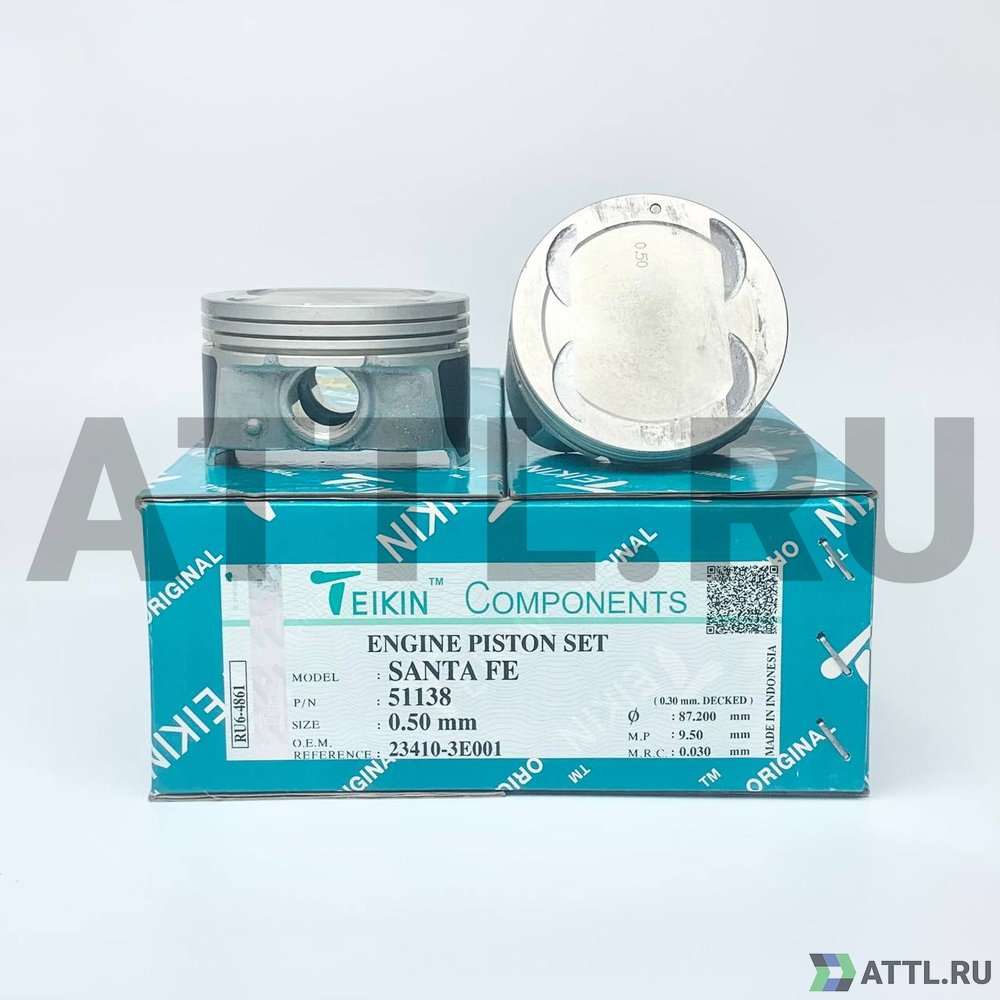 TEIKIN 51138 050 Комплект поршней SANTA FE d86,7+0.50 1,2-1,2-2