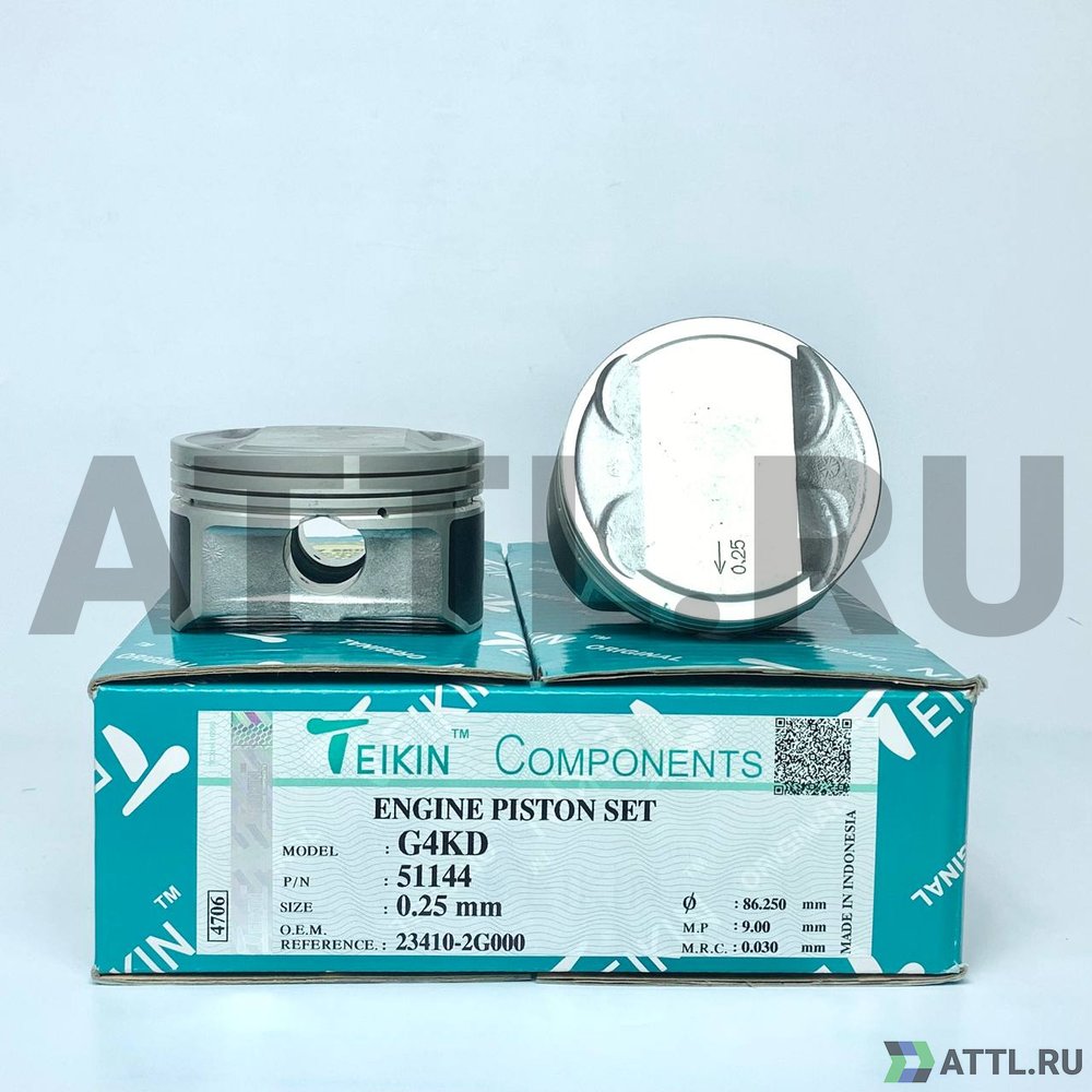 TEIKIN 51144 025 Комплект поршней G4KD d86+0.25 1,2-1,2-2