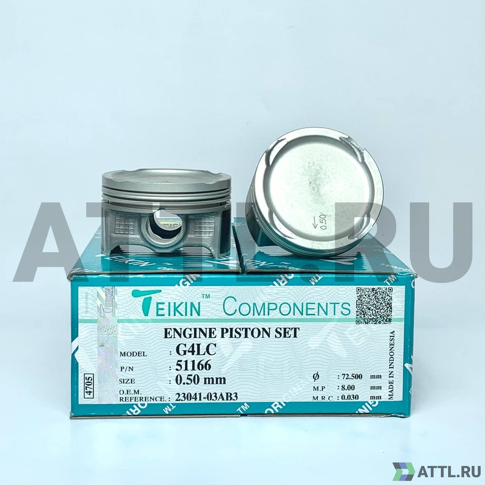 TEIKIN 51166 100 Комплект поршней G4LC d72+1.00 1-1,2-2