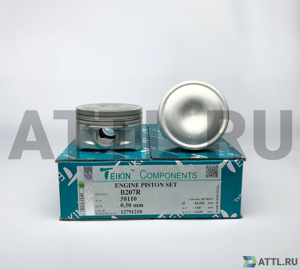 TEIKIN 58110 050 Комплект поршней B207R d86+0.50 1,2-1,5-2,5