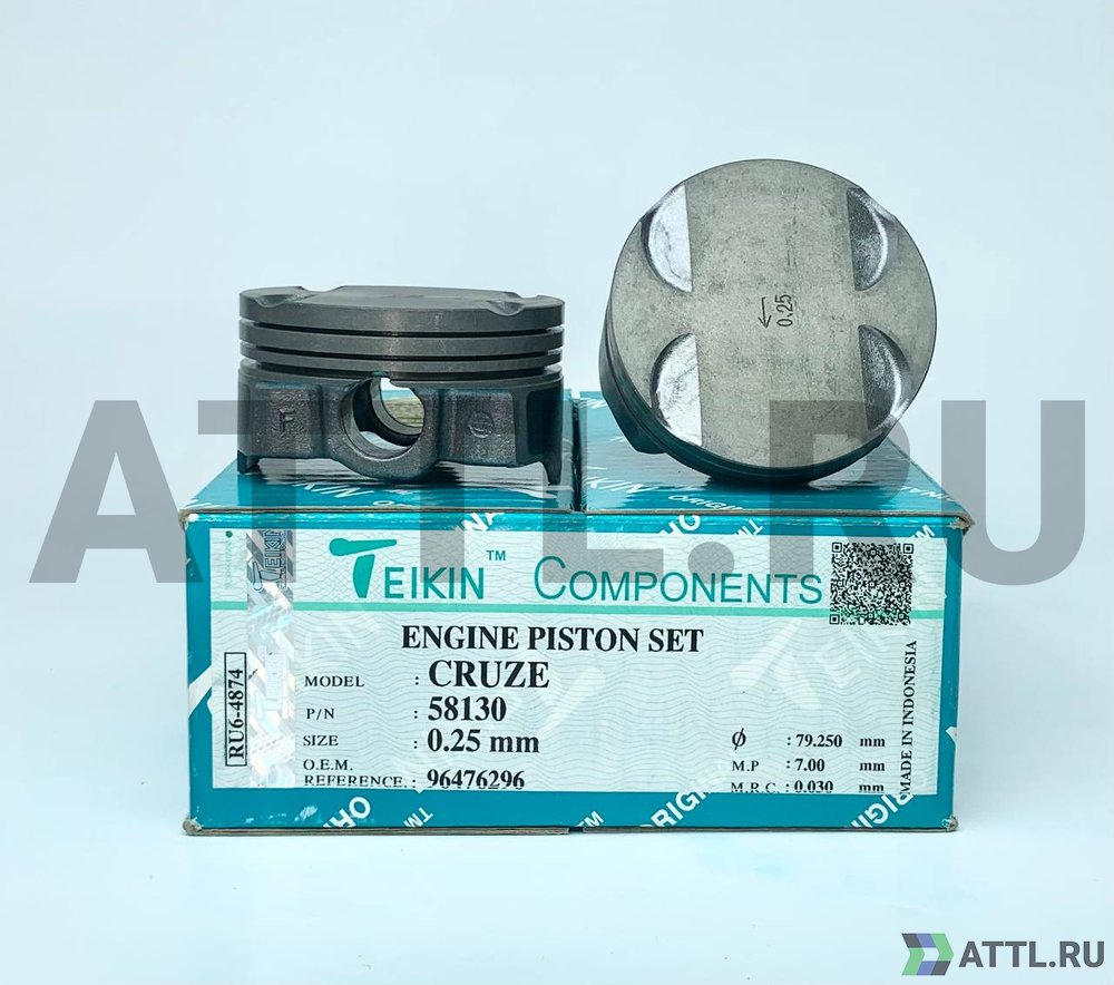 TEIKIN 58130 025 Комплект поршней CRUZE 1.6 d79+0.25 1,2-1,2-2
