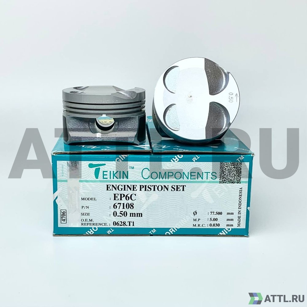TEIKIN 67108 050 Комплект поршней EP6C d77+0.50 1,2-1,5-2
