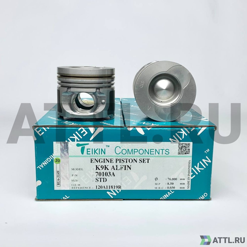 TEIKIN 70103A std Комплект поршней K9K усиленный d76 STD 2-2-2,5