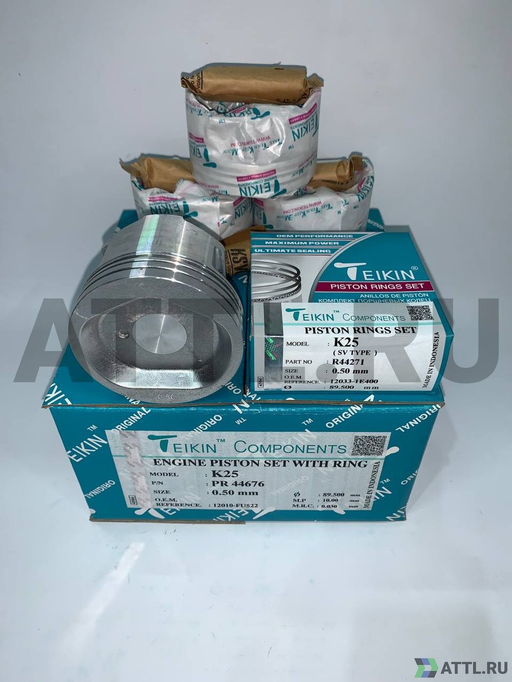 TEIKIN PR 44676 050 Комплект поршней с кольцами K25 d89+0.50 1,5-1,5-2,8